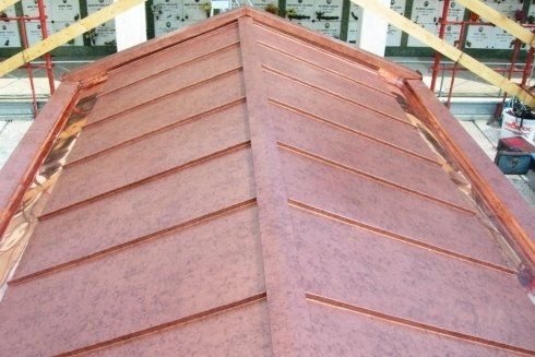 copertura in alluminio rame roof Vestis con doppia aggraffatura