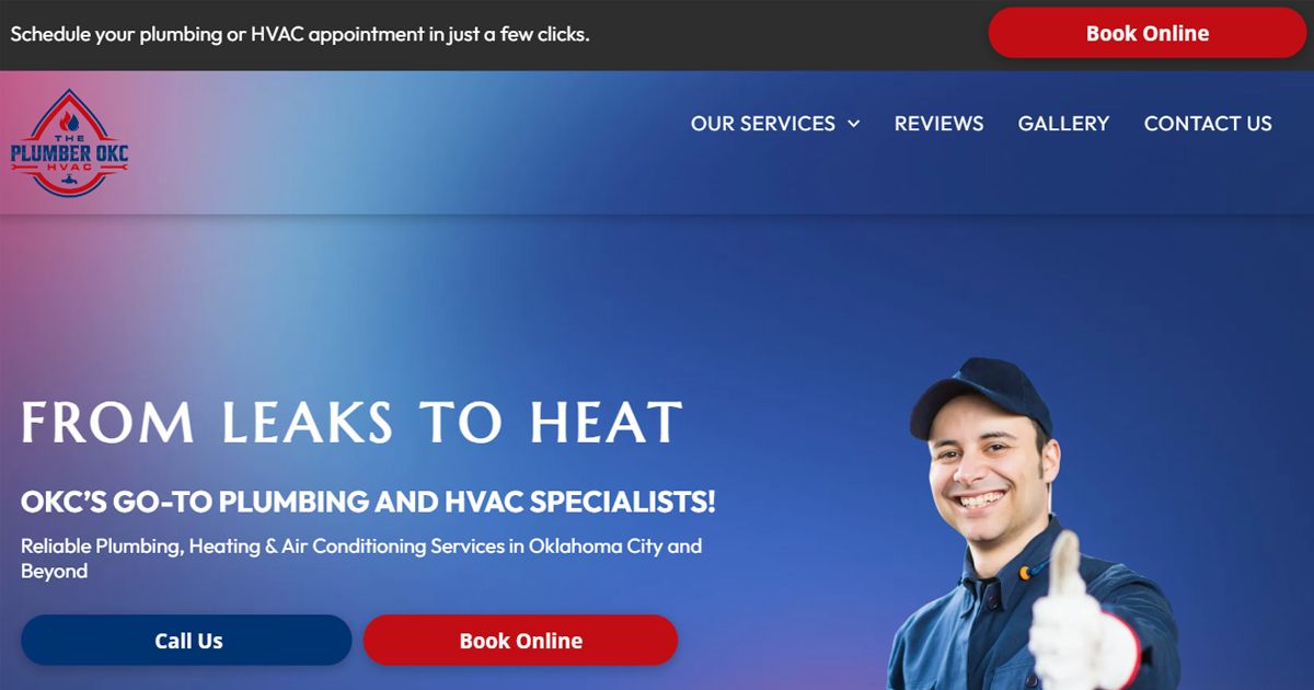 The Plumber OKC, HVAC logo