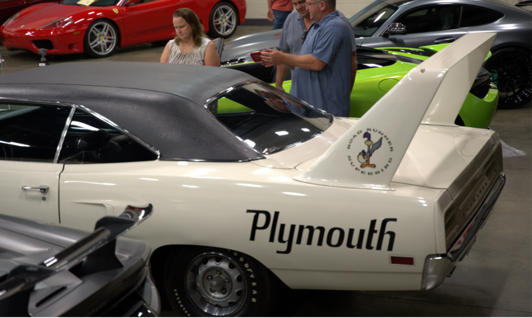 Classic Plymouth vehicle at car show