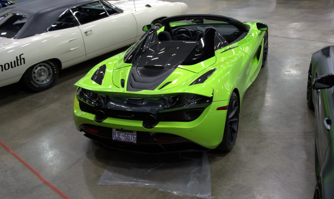 lime green sports car