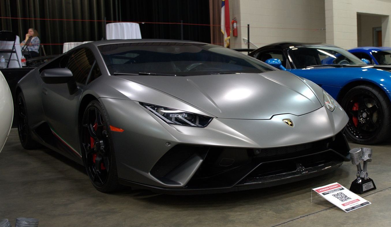 sleek silver sports car