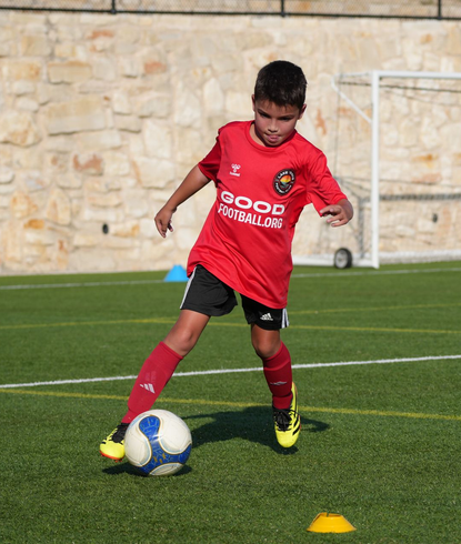 Youth soccer girl playing for Lake Travis Football Club