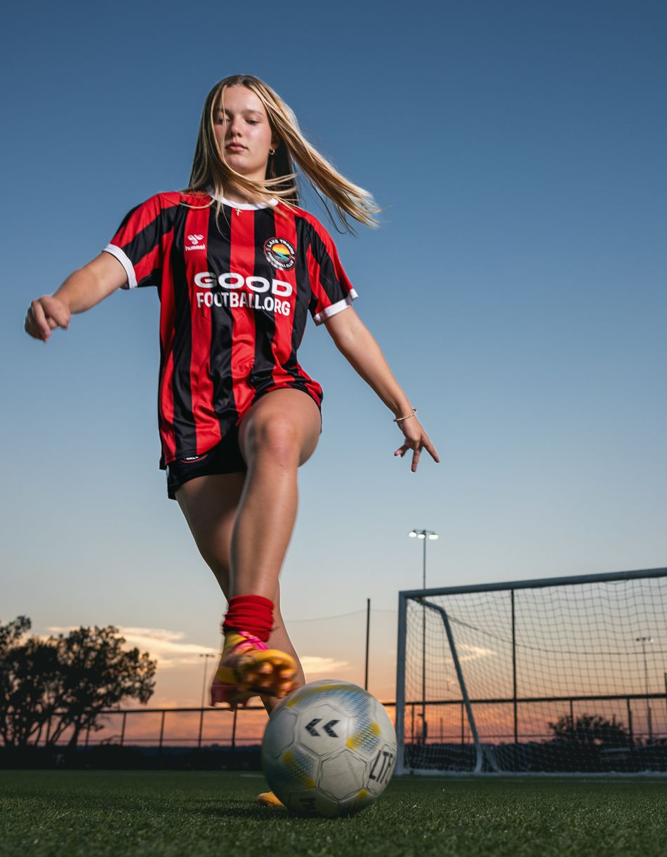 Youth soccer boy playing for Lake Travis Football Club