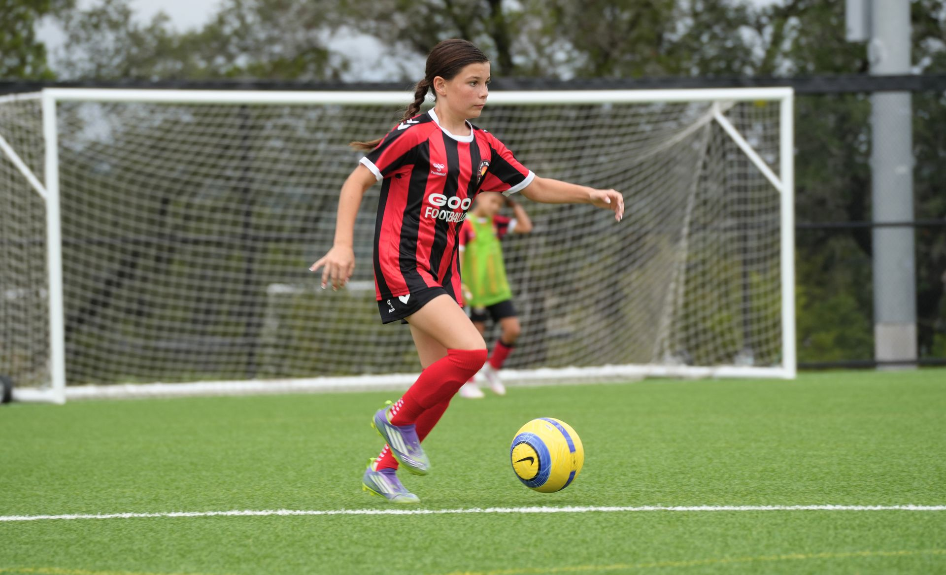 A group of youth soccer boys celebrating for Lake Travis Football Club