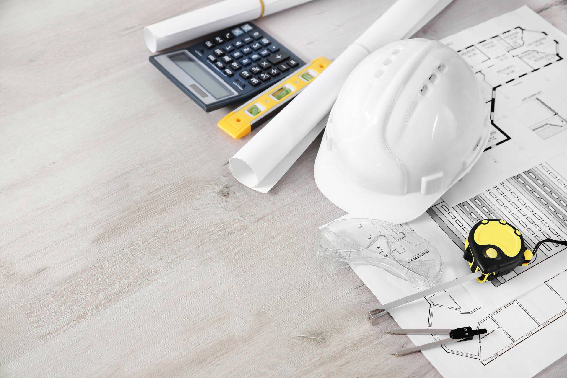 Arbeitsmittel eines Bauingenieurs