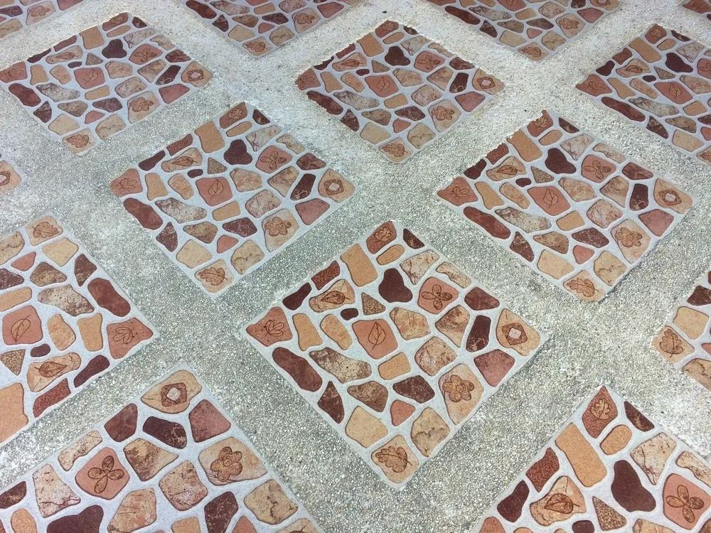 Diamond-patterned Tile Floor — Northern Rivers Concrete Construction in Pimlico, NSW