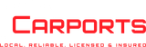 A red carports logo on a white background
