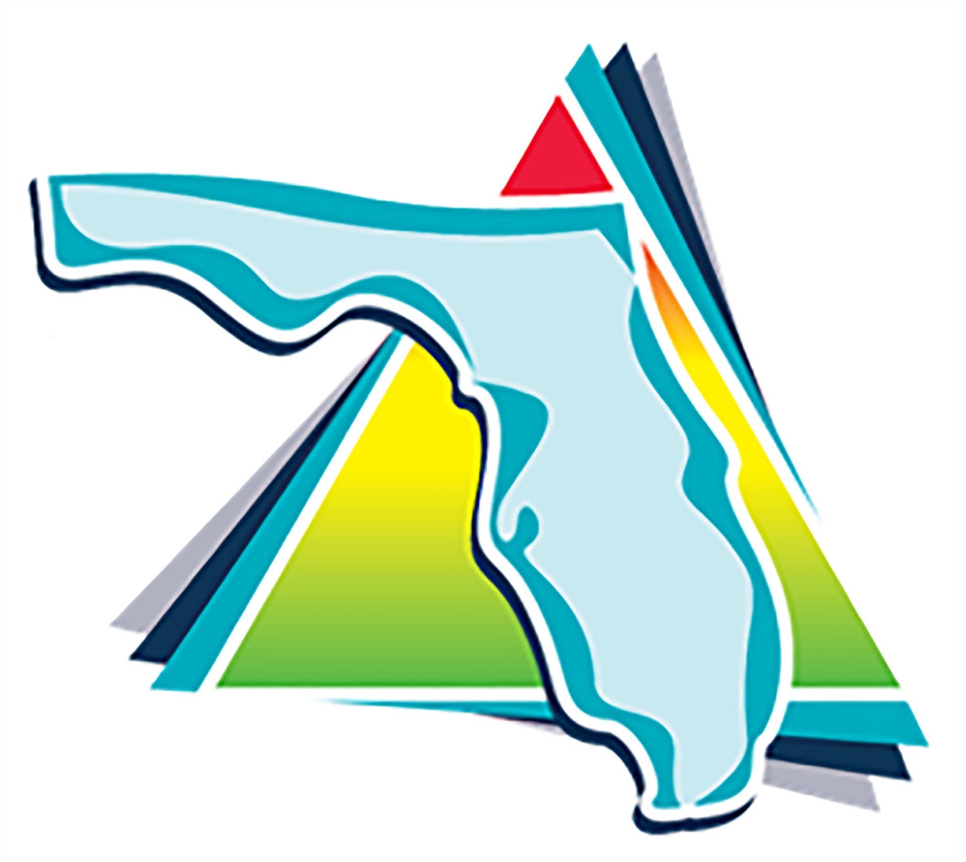 graphic with florida on top of triangles, representing a multi-tiered system of supports.