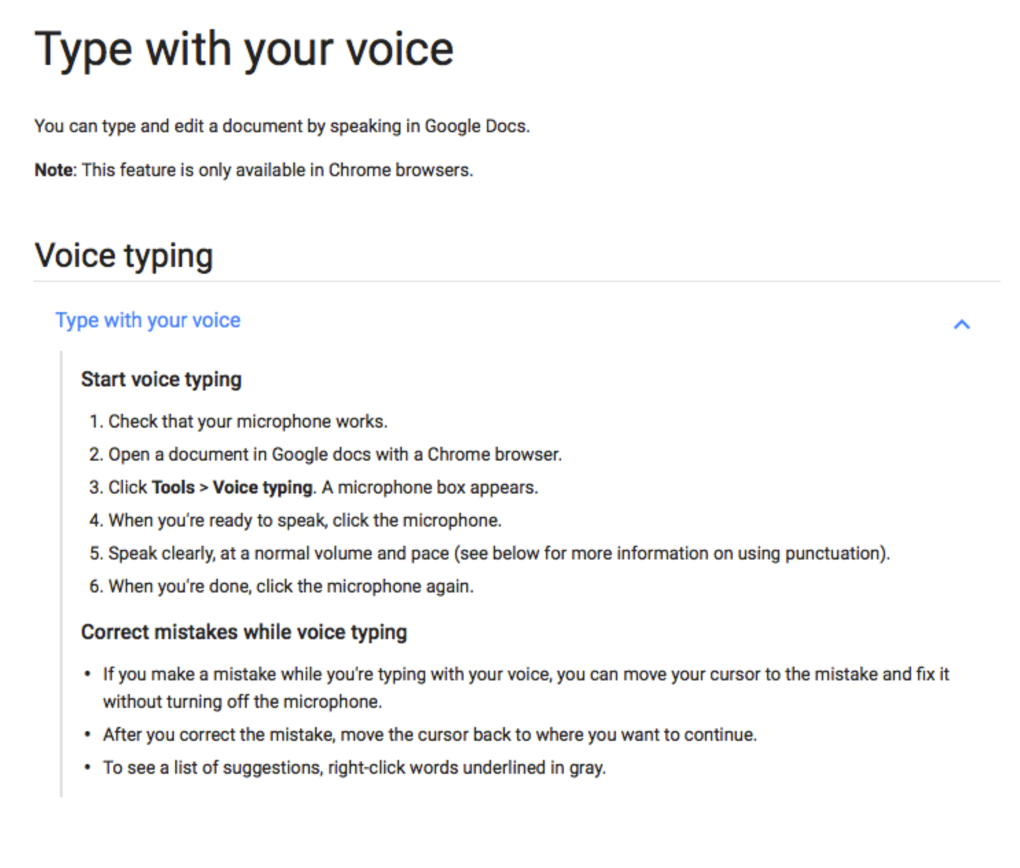 A step-by-step guide for typing with your voice. 