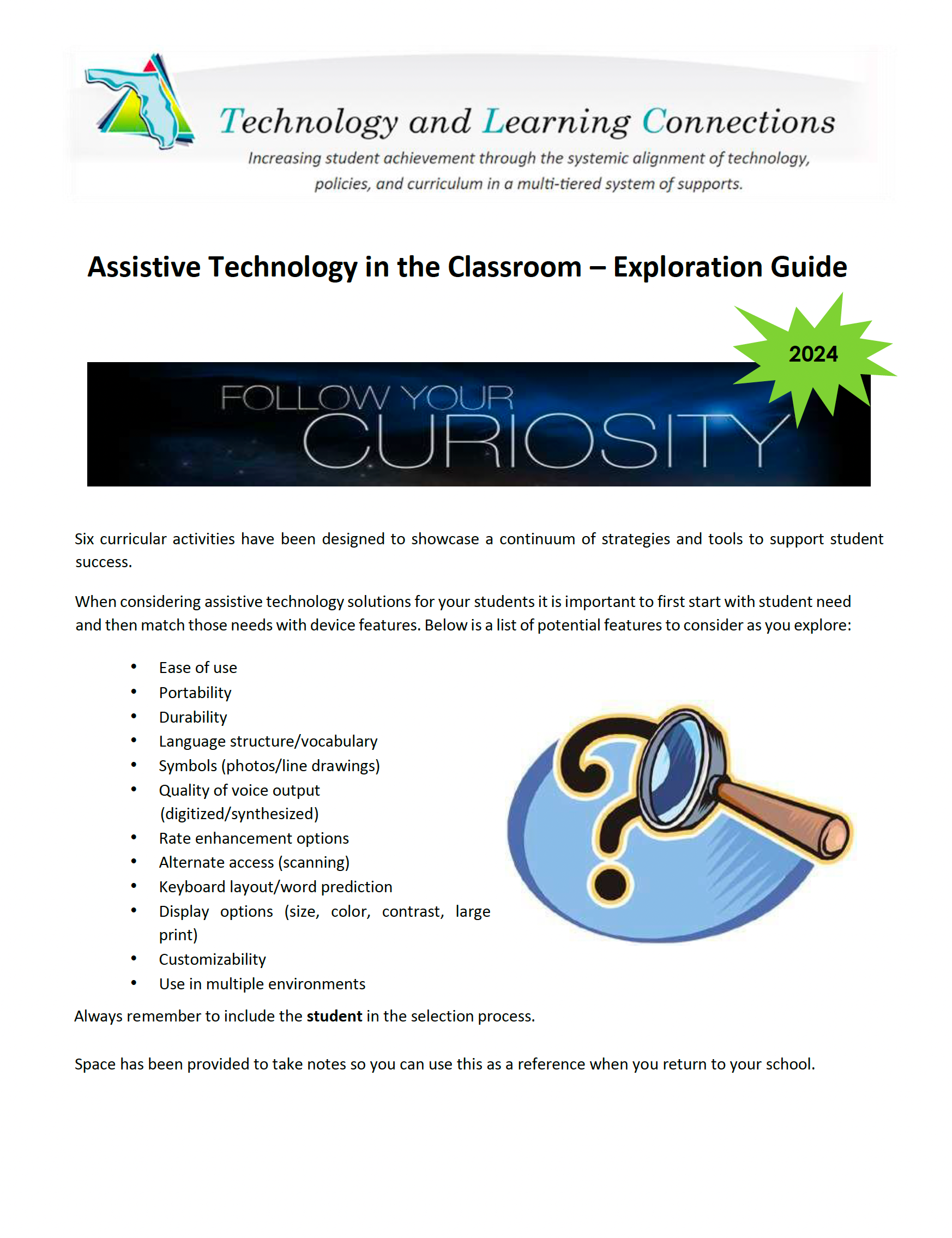 AT in the Classroom Exploration Guide