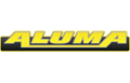 Yellow ALUMA logo in bold font on a black rectangular background. Link opens in new tab.