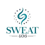 A teal and gray logo for