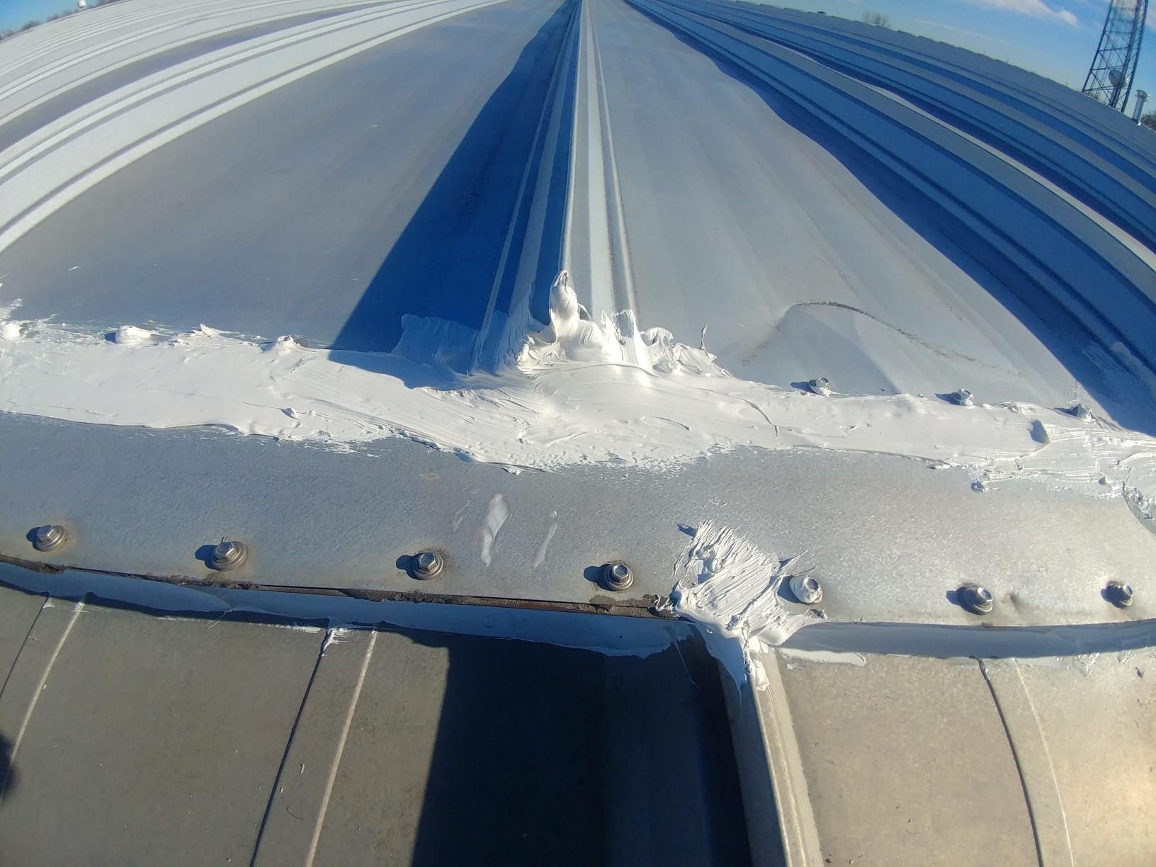 A bridge with a lot of snow on it