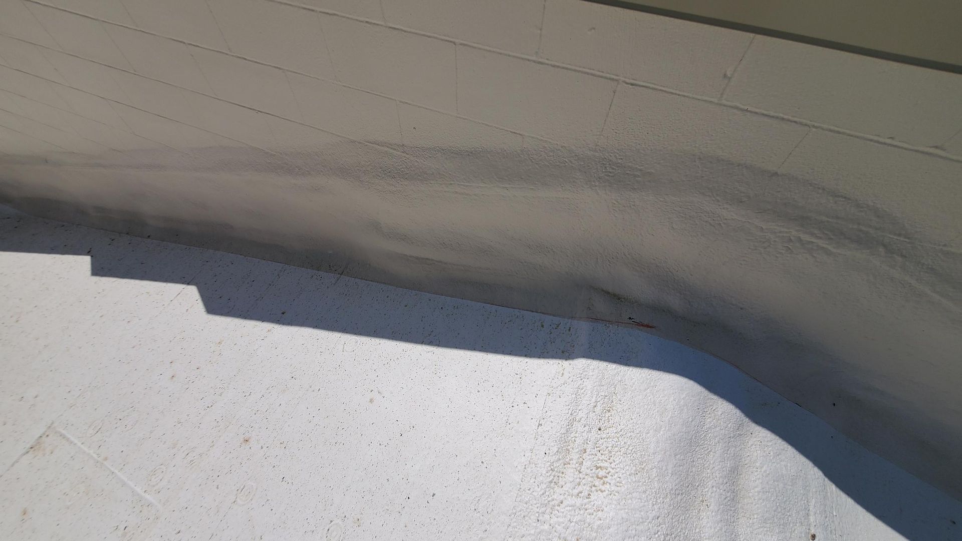 A shadow of a person is cast on a white wall.