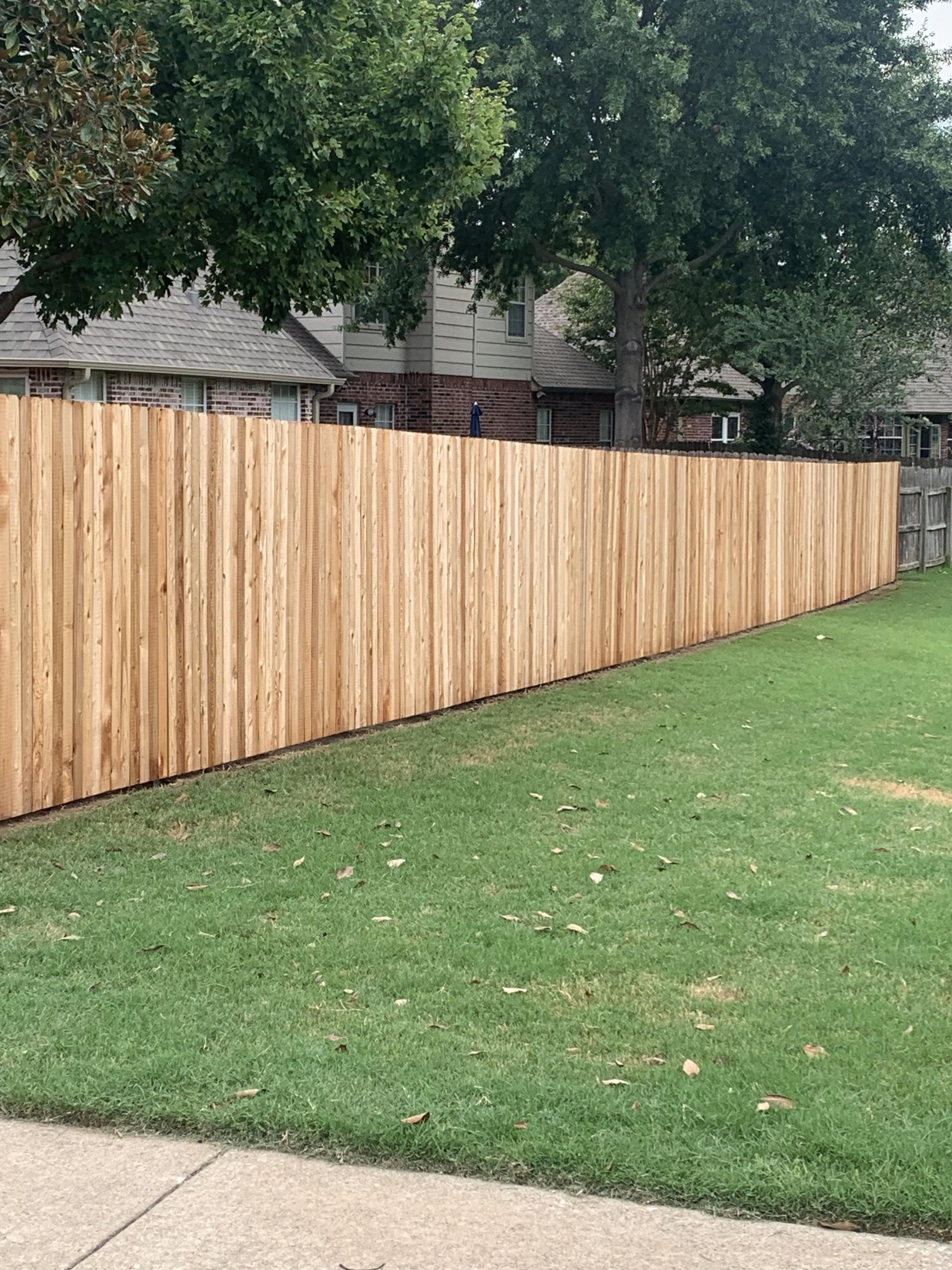 Residential wooden fence