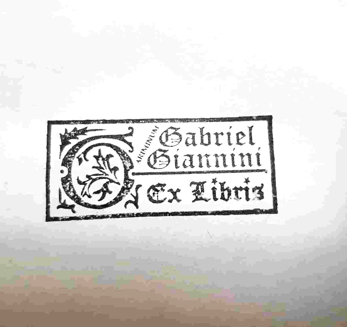 Timbro realizzato in gomma per ex libris - Incisoria Plasko rimini