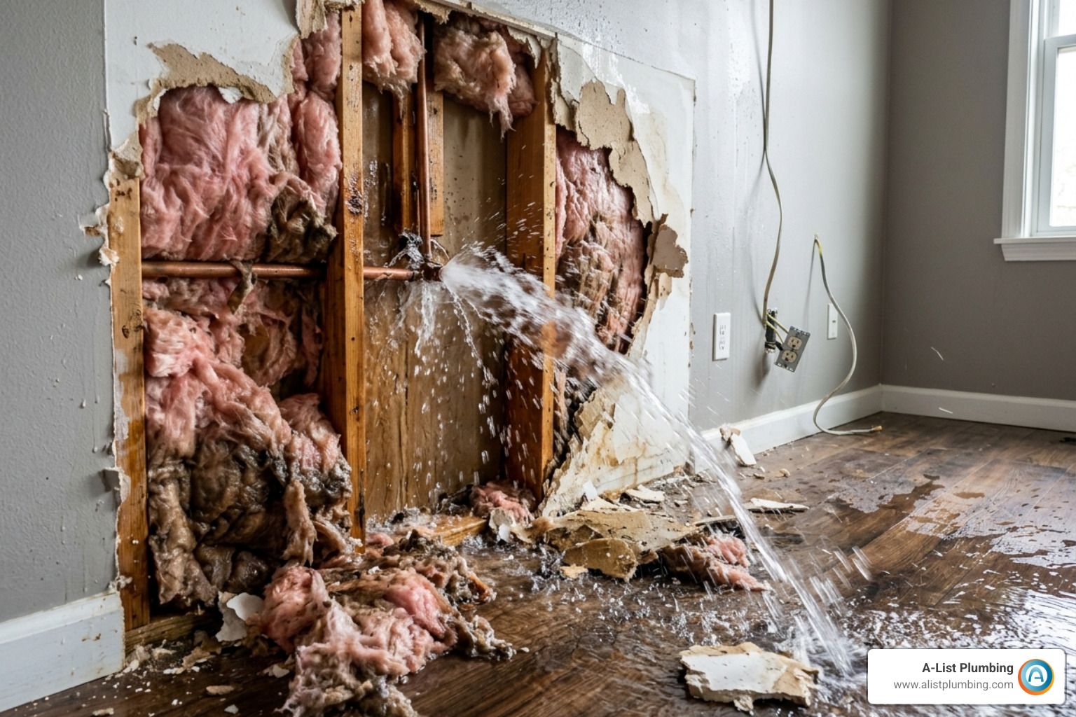 burst pipe in wall repair