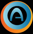 The letter a is in a blue and orange circle