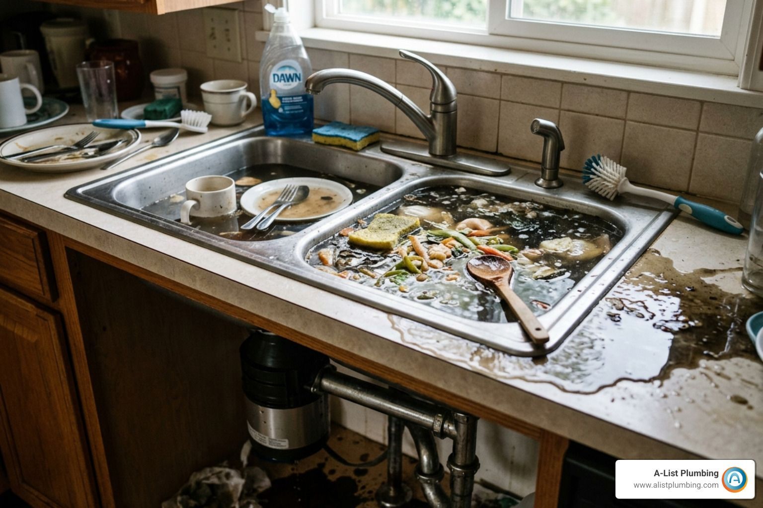clear drain pipe clogged kitchen sink standing water - clear drain pipe
