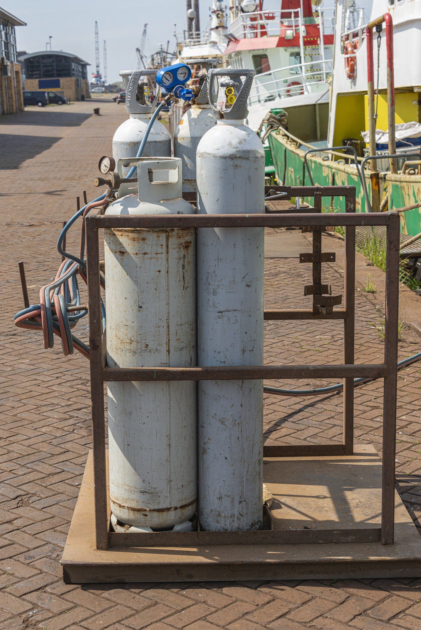 Propane and Oxygen Tanks with Hoses — Waterloo, IO — Sam Annis & Co.