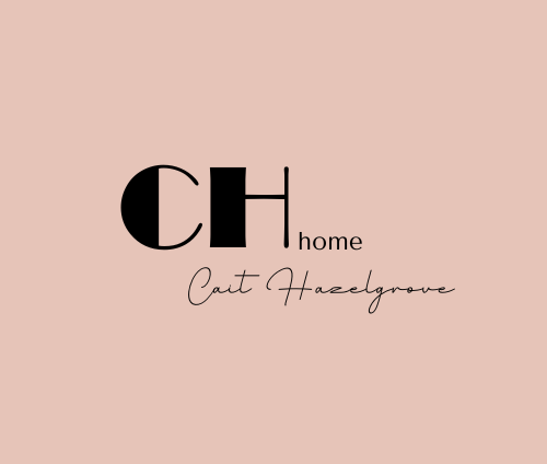A logo for ch home is on a pink background.