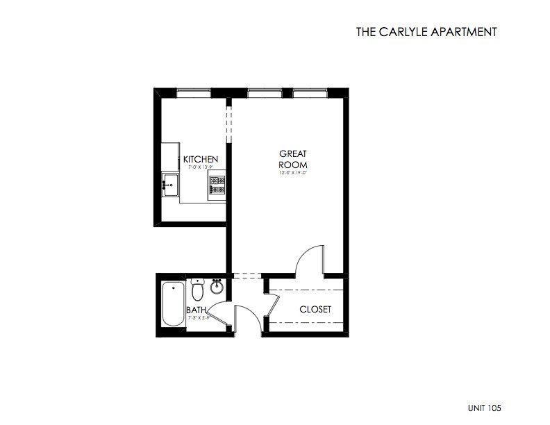 The Carlyle Apartments, Unit 105