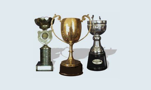 Three cups in different styles