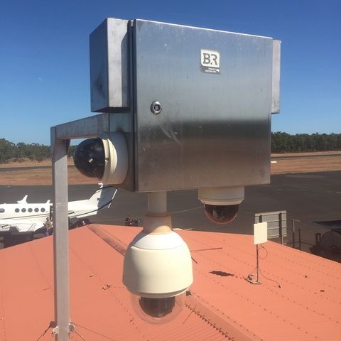 Security Camera is Mounted on the Roof of a Building — Sape Industries in Garbutt, QLD