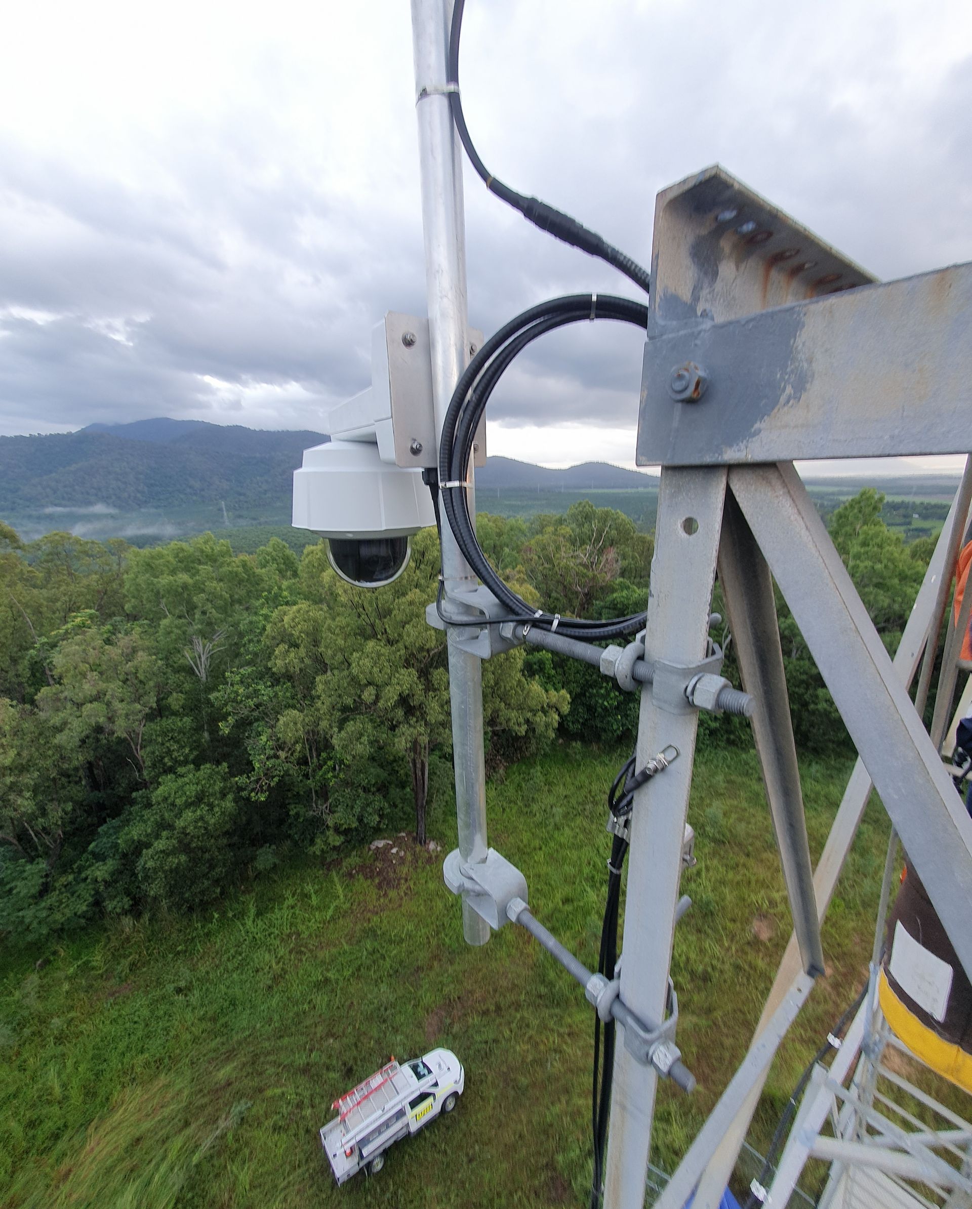 CCTV Camera Installed on Pole Above Ground — Sape Industries in Garbutt, QLD