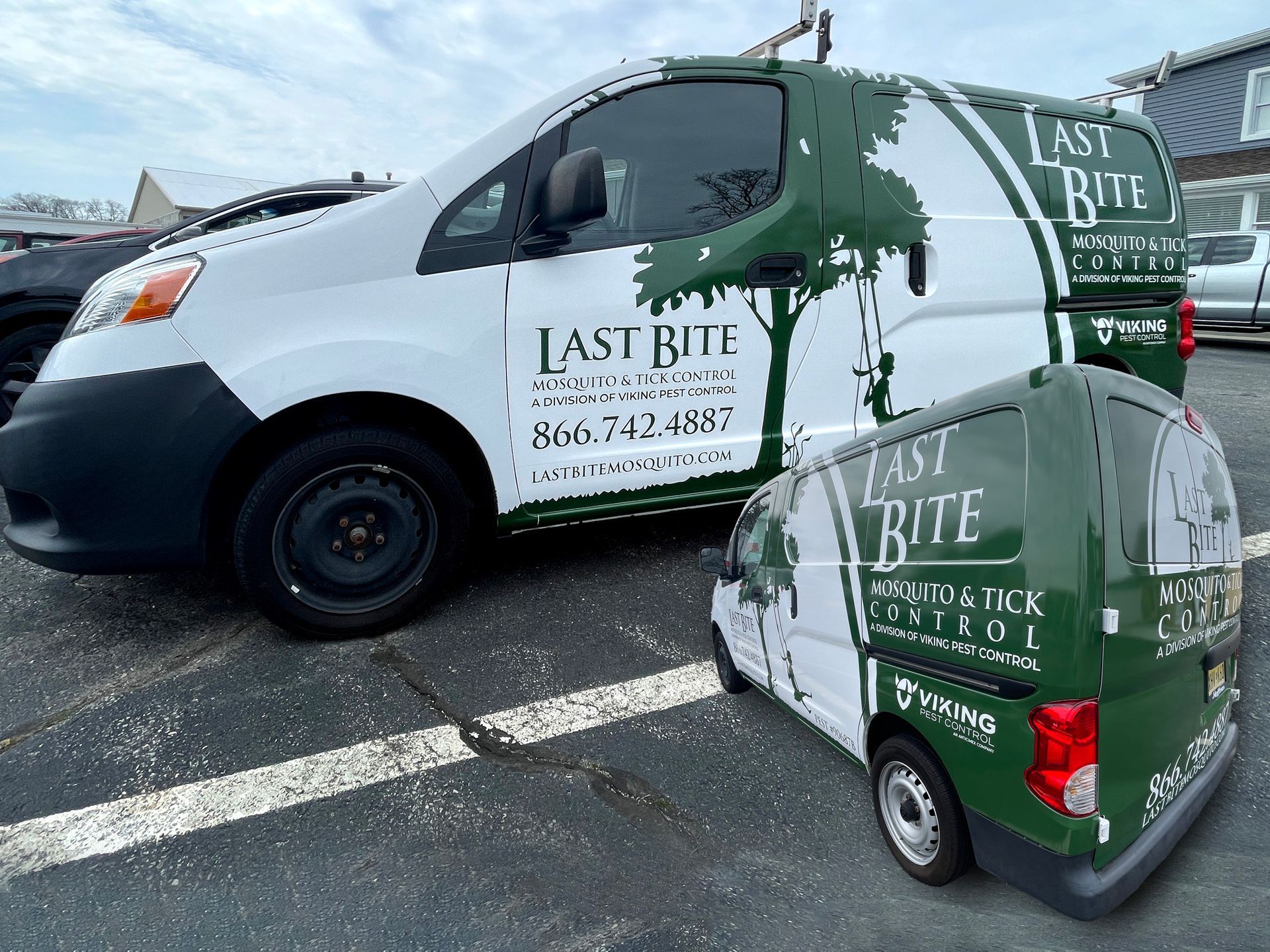 A last bite van is parked in a parking lot