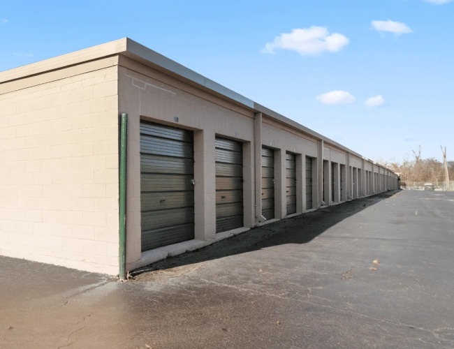 Self storage unit view