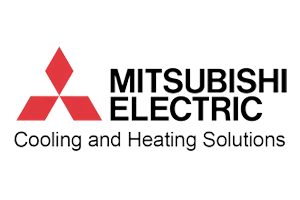 Mitsubishi Electric logo: Red diamond logo with