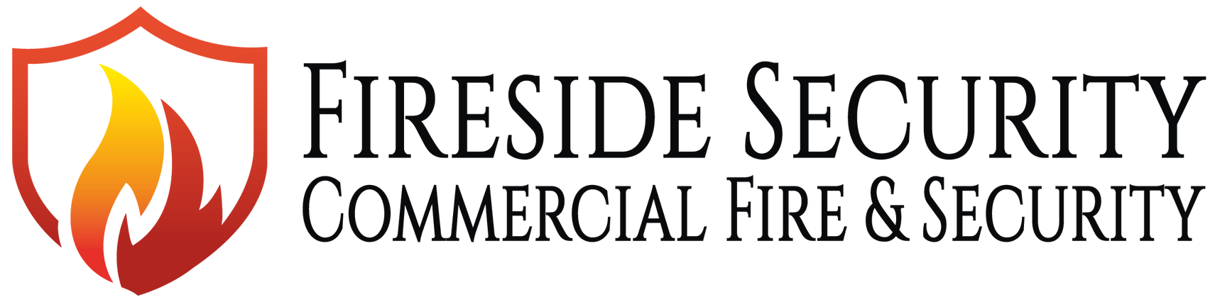 A logo for fireside security commercial fire and security