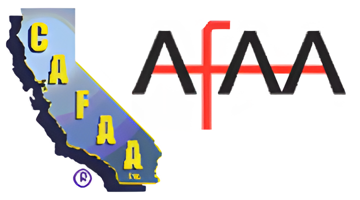 A logo for aaa with a map of california