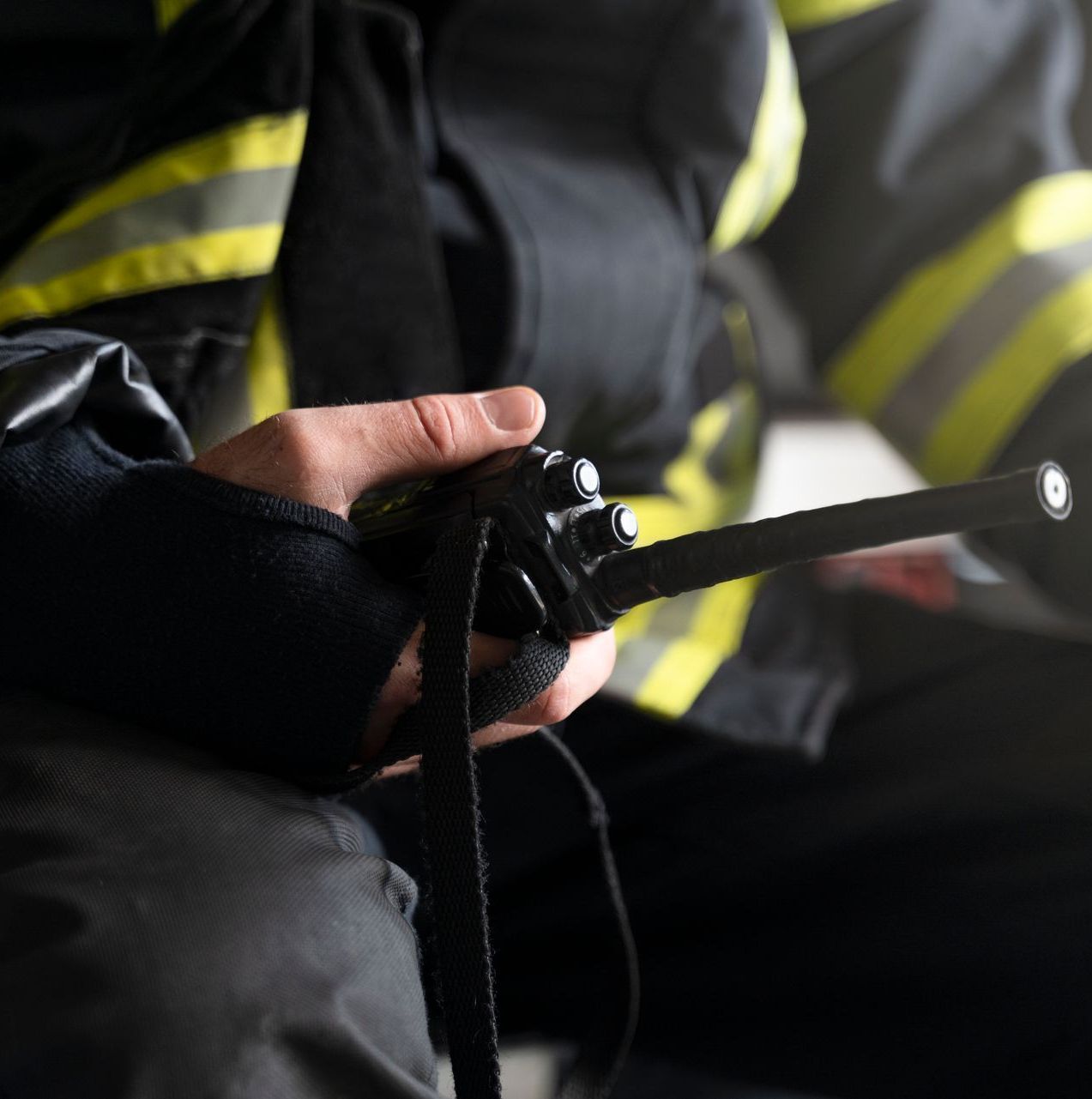 A simplex fire alarm with a pull down button