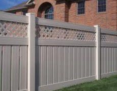 Vinyl Privacy with Lattice Enhances Landscaping and Adds Value