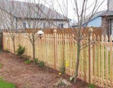 wood picket fence