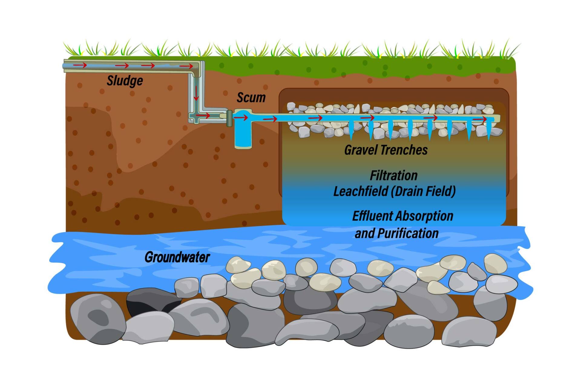 Dirty drain diagram — Allegan, MI — Tim Rogers Plumbing LLC