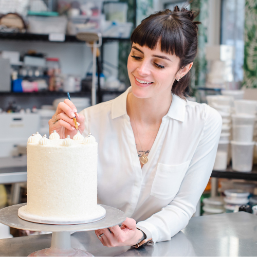 Ashley Holt Designing a cake