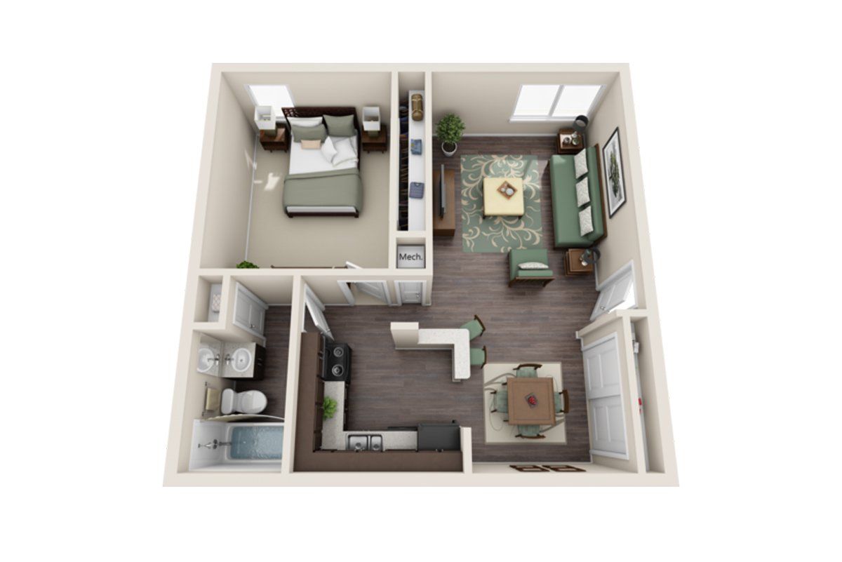 The Ivy - 1 Bed  1 Bath | 700 Sq.Ft.