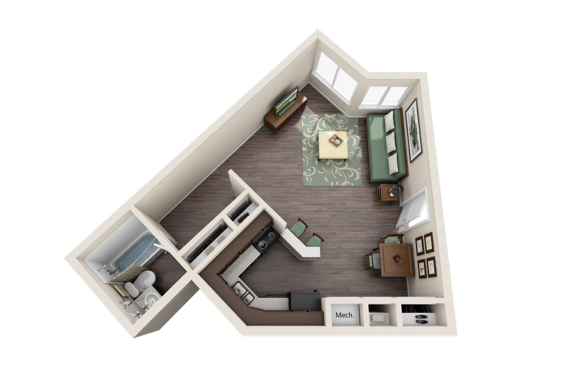 The Lilly - Studio | 550 Sq.Ft.
