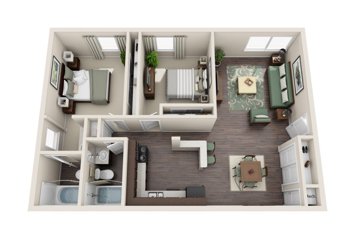 The Sage - 2 Bed 2 Bath | 1200 Sq. Ft.