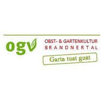 A logo for ogv obst- & gartenkultur brandnertal