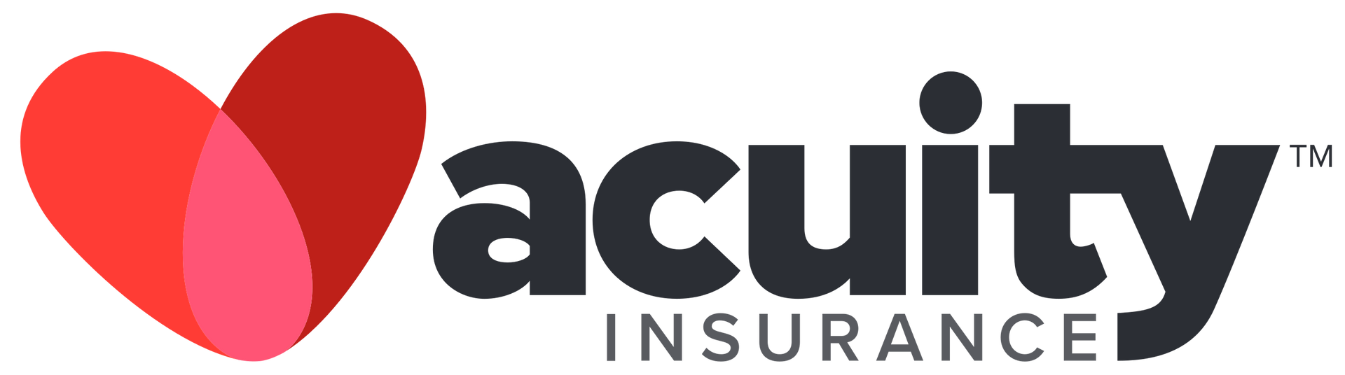 A logo for acuity insurance with a heart in the middle