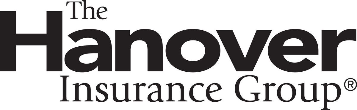A black and white logo for the hanover insurance group