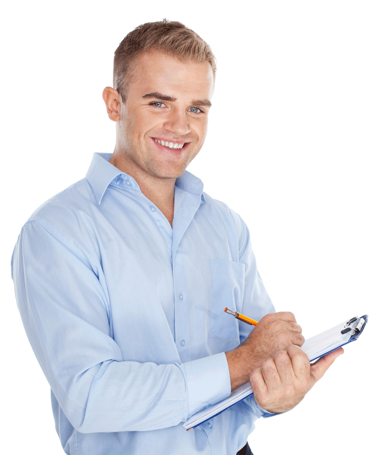 Man Filling Up The Form — Evansville, IL — Permanent Makeup & More