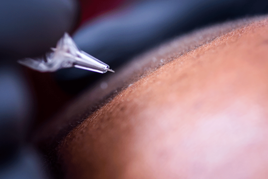 Closer View Of Scalp Micropigmentation — Evansville, IL — Permanent Makeup & More