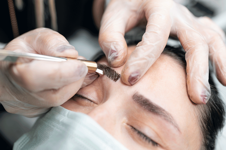 Microblading The Left Eyebrow — Evansville, IL — Permanent Makeup & More
