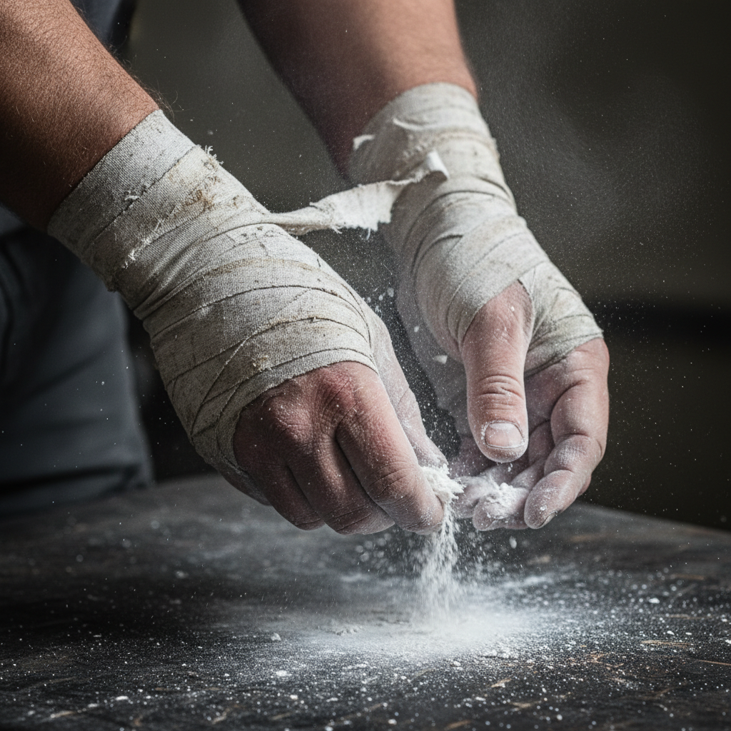 mani durante un allenamento di crossfit, magnesite, fatica