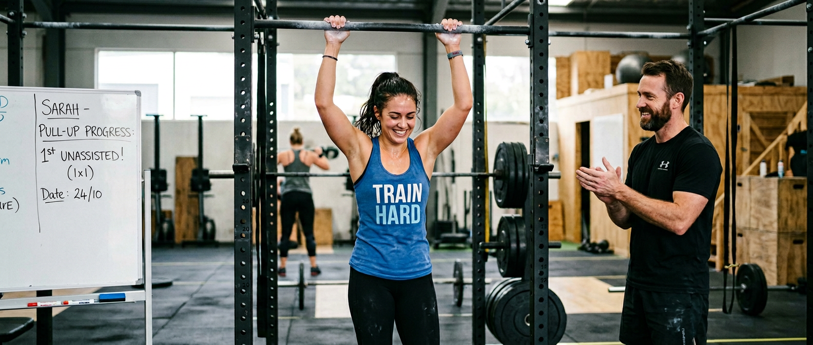 Classe di allenamento di gruppo, soggetto durante la pratica